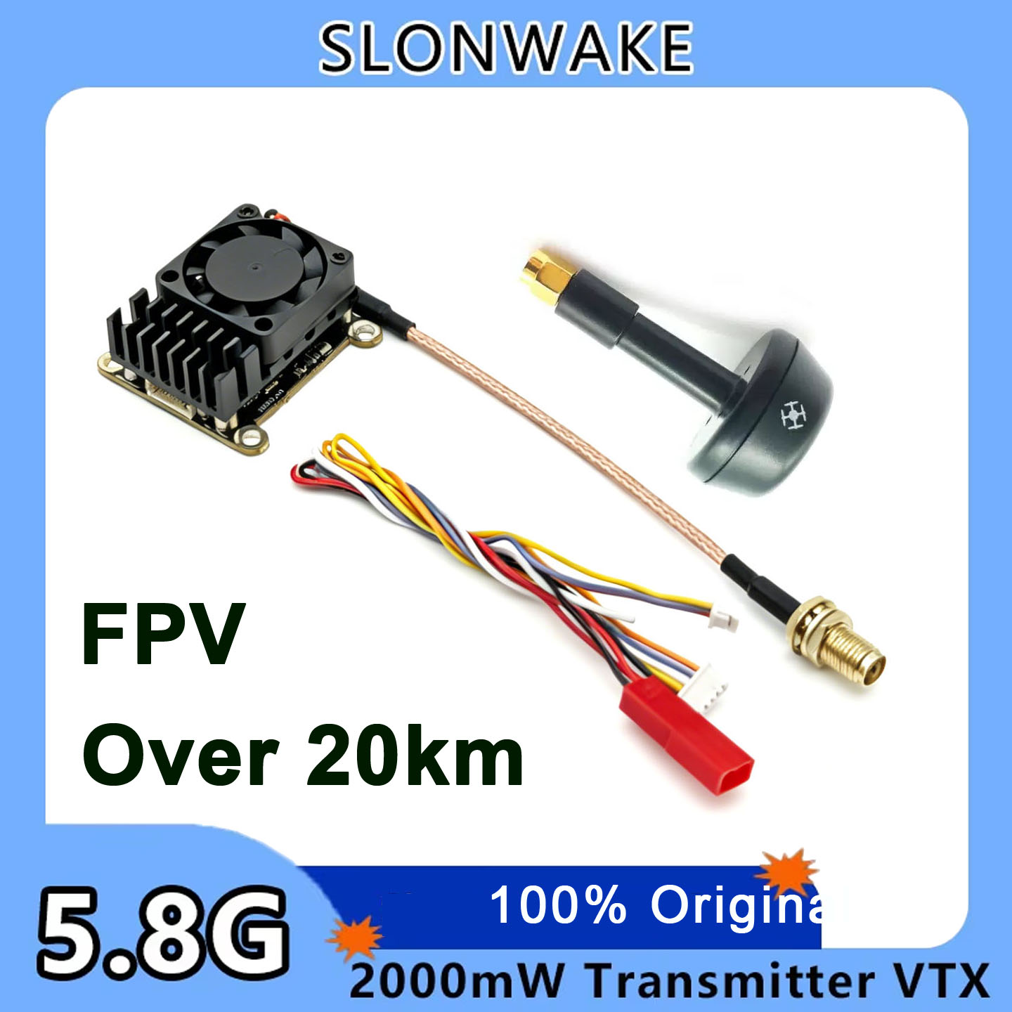Fpv Drone Vtx - อัปเกรดใหม่ 5.8Ghz 2W ตัวส่งสัญญาณภาพวิดีโอไร้สาย FPV VTX