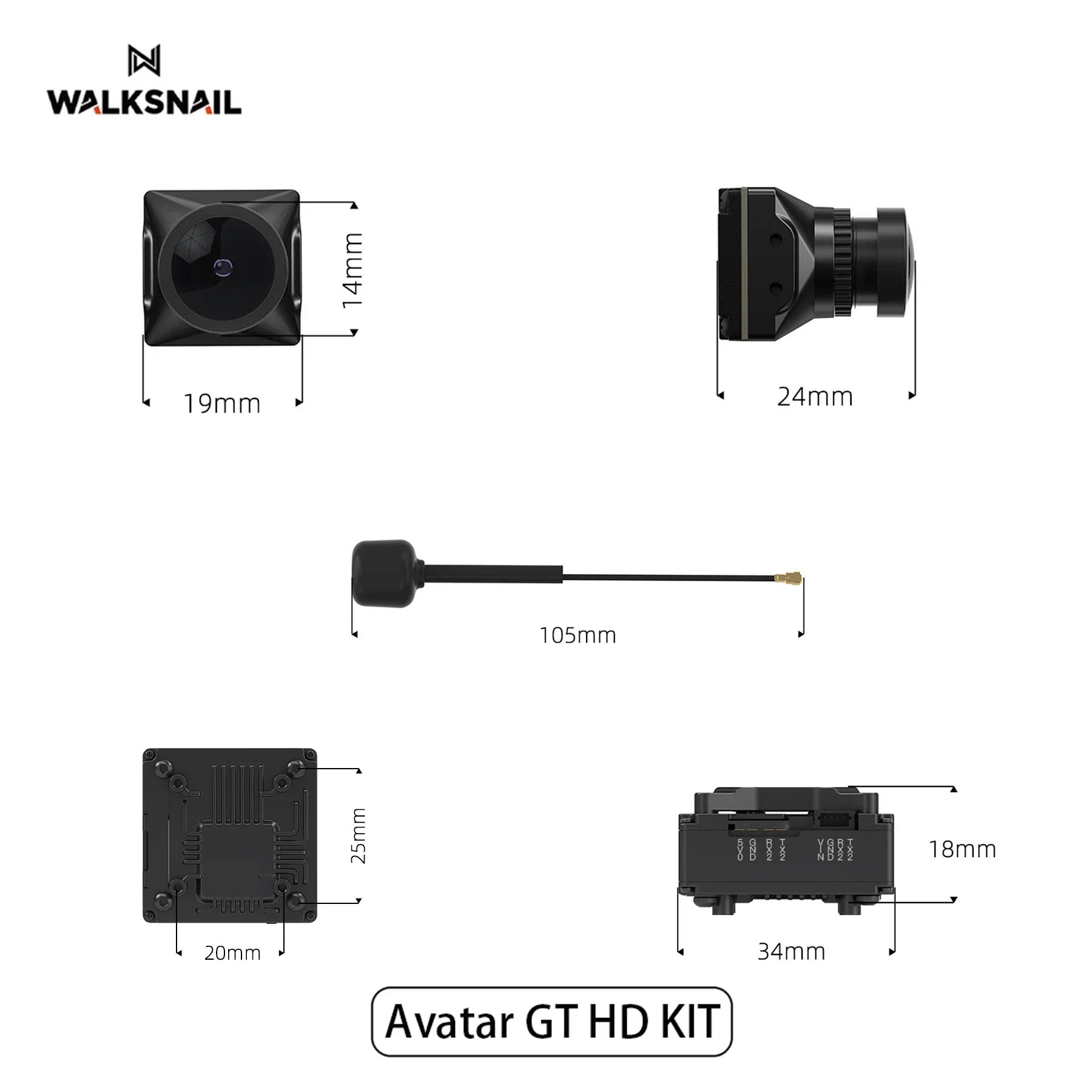 Walksnail Avatar GT HD KIT 2W  - Fpv Drone Kit บทวิจารณ์และราคา