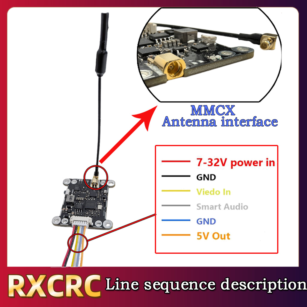 โมดูล RXCRC 5.8G 48CH 1.6W VTX - Fpv Drone Vtx บทวิจารณ์และราคา
