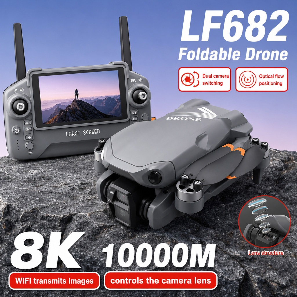 โดรนถ่ายภาพทางอากาศ LF682 8K H - Fpv Drone Charger บทวิจารณ์และราคา