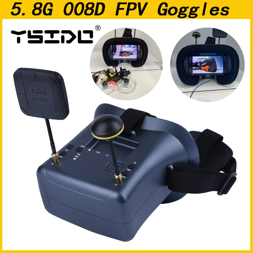 5.8G 40CH 4.3 นิ้ว 800*480 ชุด - Fpv Drone Goggles บทวิจารณ์และราคา