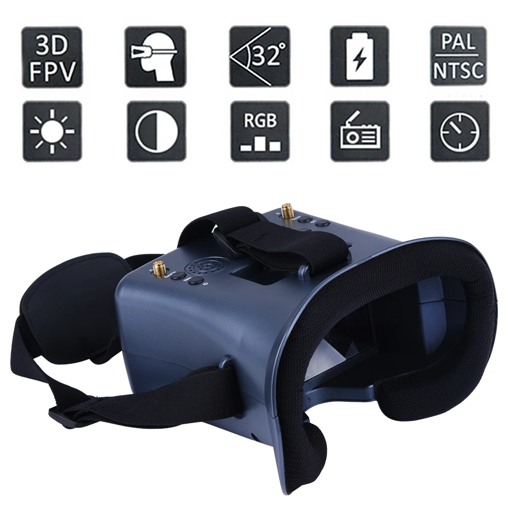 5.8G 40CH 4.3 นิ้ว 800*480 ชุด - Fpv Drone Goggles บทวิจารณ์และราคา